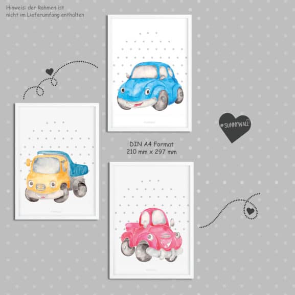 Auto Cars Kinderposter Poster